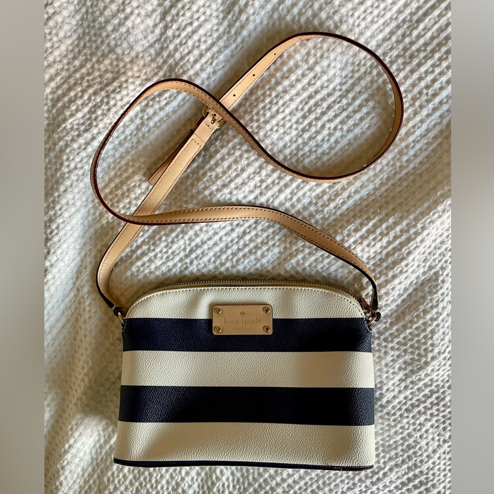 Navy/White Striped Kate Spade Purse